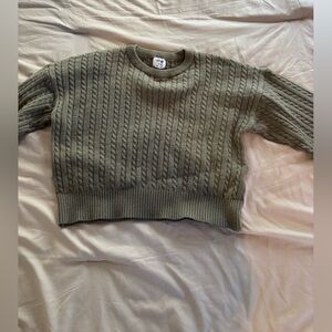Cotton On Olive Green Cable Knit Sweater